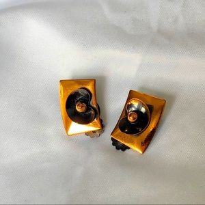 2/15$ | Bronze & Black Clip on Earrings